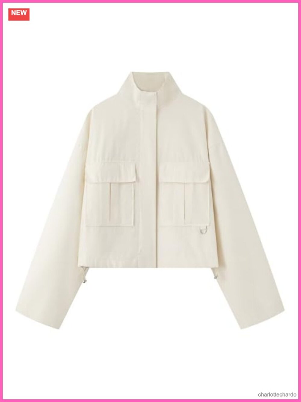Lightweight Stand Collar Zip Up Cropped Bomber Jacket Casual Coat